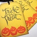 Halloween Tags Trick or Treat Pumpkins Bats Treat Bag Tag