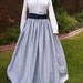 Civil War Skirt in Blue and white Plaid