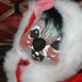 Annalee Christmas Mouse in a Santa Hat - Vintage Collectible Holiday Decoration - Felt Mouse Analee Mobilitee Doll Wired Body 1971