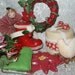 Vintage Christmas Ornaments Lot of 8 Gingham Angel Girl - Wreath - Drums - Dove - Ice Skate - Poinsettia - Holly - Boot - Holiday Decor