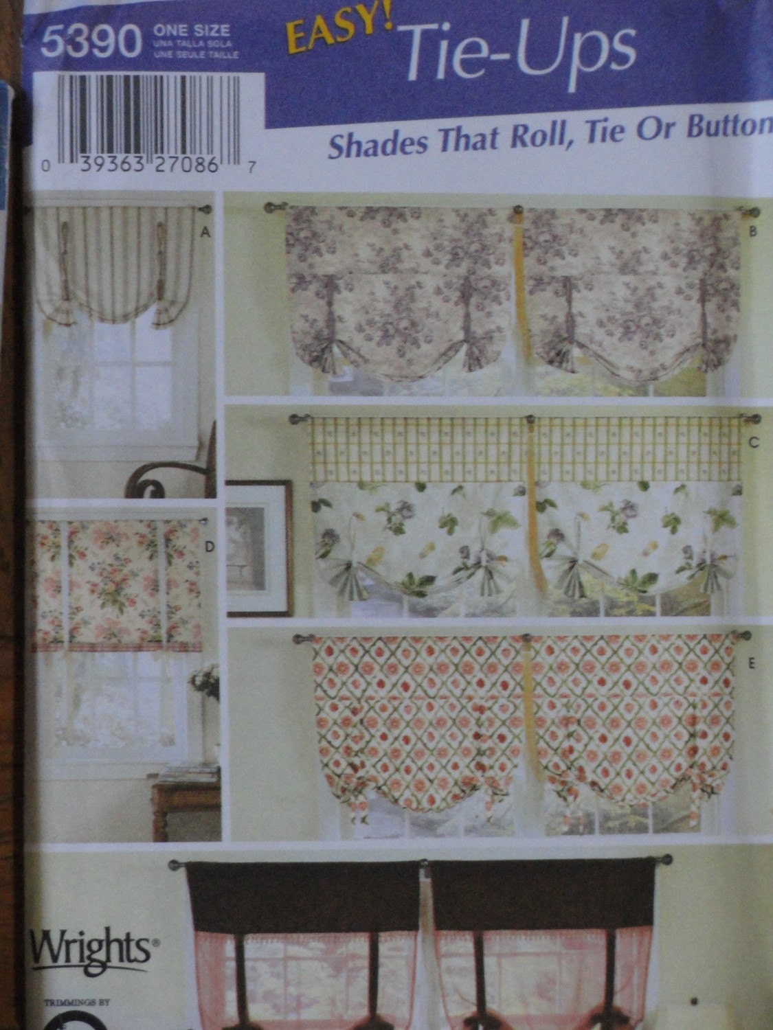 Simplicity 5390 Sewing Pattern Tie Up Shades By | simplicity 5390 sewing pattern tie up shades by Simplicity 5390 Sewing Pattern Tie Up Shades By | simplicity 5390 sewing pattern tie up shades by