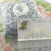 SALE Pincushion Gift Set Blue Floral Pincushion with Button Blossom Decorated Pins