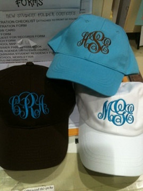 Items similar to Monogrammed baseball hat on Etsy