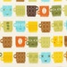 SALE - Metro Cafe - Coffee Cups in Retro - Robert Kaufman - One Yard - SALE