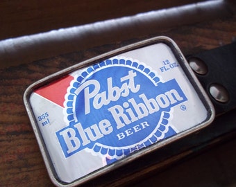 PBR Pabst Blue Ribbon Beer Can Belt Buckle