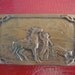 Vintage Brass Western Cowboy Belt Buckle