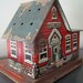 Vintage Metal School House Bank 1950's Adorable Collectible Tin