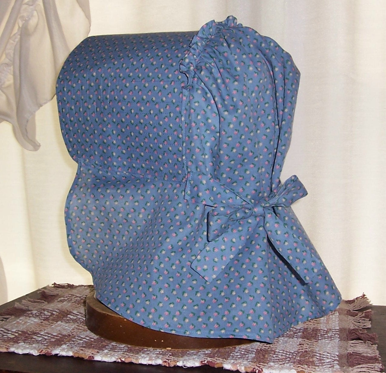 Grandma's Old Fashioned Bonnet Blue Calico by BackPorchCountry