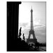 Eiffel Tower in the Morning, Paris, France, Black and white, Unmatted 8x10 photograph, Free USA shipping