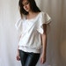 50%off use code MCH50 Wear butterfly shirt - Upycled white man's shirt Burton - Maela - US 10/12 6 EU 38/40