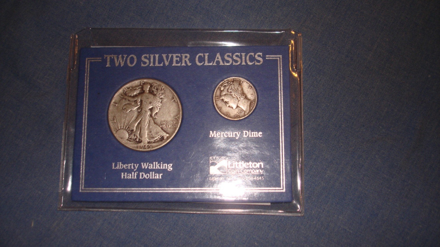 TWO SILVER CLASSICS. LIBERTY WALKING HALF DOLLAR AND MERCURY