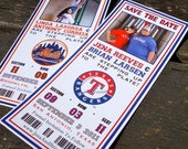 items similar to baseball ticket save the date with photo