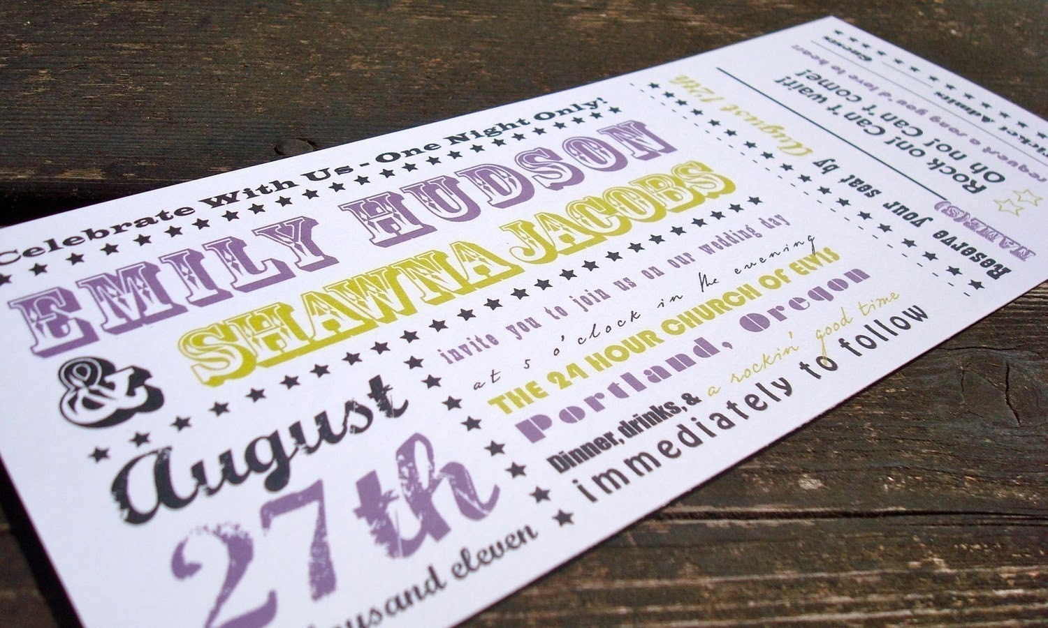 Ticket Wedding Invitations 10