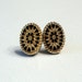Vintage gold and black glass post stud earrings. West Germany. Limited Vintage Edition.