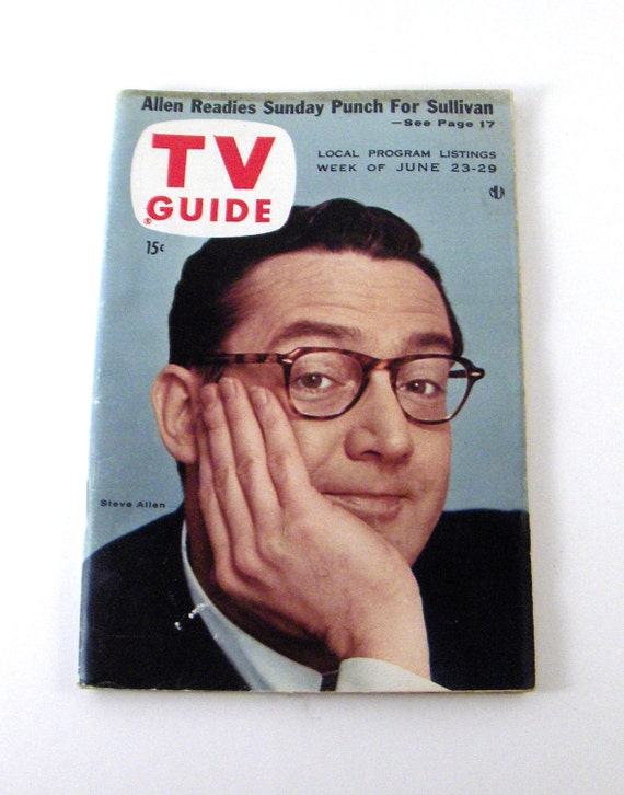 Vintage TV Guide - 1956 <b>Steve Allen</b> - Retro Television - June 23 to June 29 - il_570xN.352060599