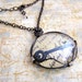 Skeleton Key Pendant on a love letter - The key to your heart, under glass for safe keeping - Ready to Ship