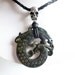 Mystical Dragon Skull Pendant -Old Jade Carved Gemstone -Unisex Necklace