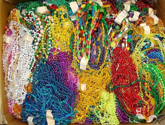 Items similar to Vintage MARDI GRAS 1950s -1970s Beads Necklaces Dozen ...