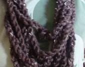 Black Crochet Infinity Scarf