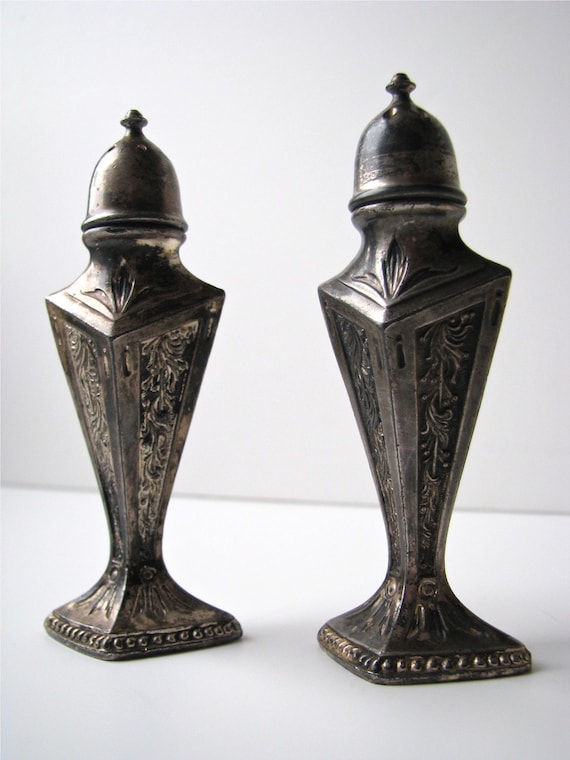 Vintage Silver Plate Salt and Pepper Shakers Weidlich Brothers