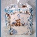 Rag Quilt Boutique Tissue Box Cover Handmade with Teddy Bear Blue Toile Fabric