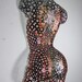 Metal Wall art sculpture abstract torso by Holly Lentz
