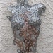 Abstract Metal Wall art sculpture Torso Nude by Holly Lentz