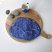 blue and white modern kitchen pair of potholders