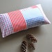 patchwork americana lumbar pillow cover - blue red and white lumbar pillow - cushion cover - patchwork 12x20 - lumbar pillow - americana