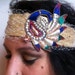 Reserved for Jesssica: Usha// Imported India Silk and Adornments Handmade Fabric Headband Birdcage Veil Luxe Chic OOAK
