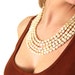 vintage, necklace, womans, womens, white, cream, antique, hipster, office, business, bead