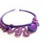 Vibrant Purple Sculptural Necklace, Radiant Orchid OOAK Fashion Jewelry