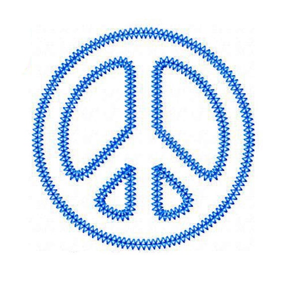 Peace Sign Embroidery Pattern