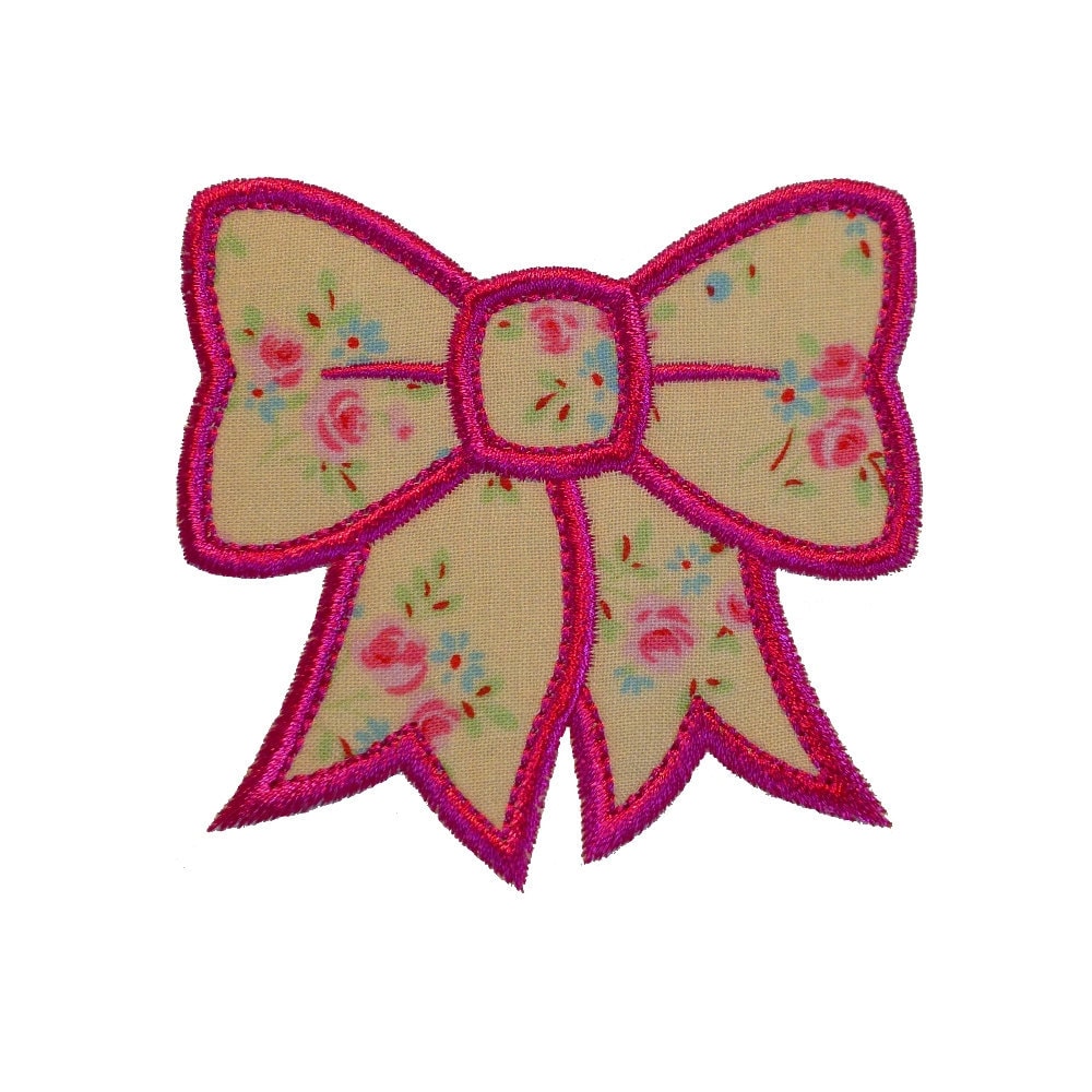 Pretty Bonny Bow Appliques Machine Embroidery Designs Applique