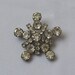 Vintage Rhinestone Snowflake Brooch