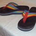 rainbow platform flip flops