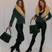 vintage 70s jacket leather suede fur collarsz S emerald green sheepskin fur collar SEXY jacket
