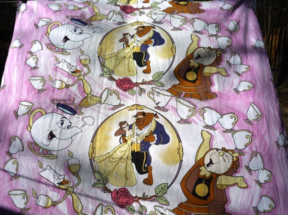 Reclaimed Disney Beauty and the Beast Bed Sheet Twin