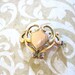 Vintage Victorian G F Pendant or Brooch Watch Hanger w Shield
