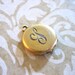 Antique Gold Filled Locket w Script G Initial