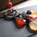 Front Toggle Sunset Necklace Yellow Peach Gold Orange Wire Wrapped Carnelian Gemstones Wood