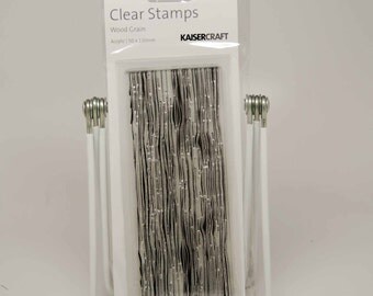 KaiserCraft Background Clear Stamps -- Acrylic -- Woodgrain Distressed Shabby Chic