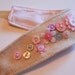 Buttons and Flower Organic Hairband Headband felt OOAK 12M - teen/adult ready to ship PINKS