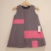 new Patchwork dress pink grey 3T OOAK (only 1 left) aline dress SAMPLE SALE