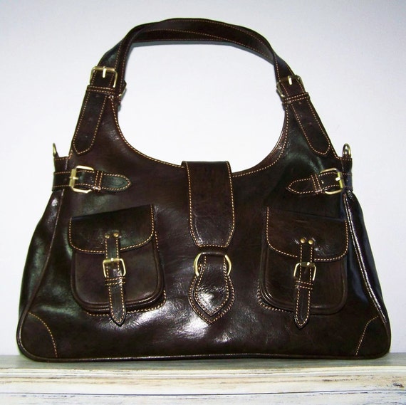 dark brown leather handbags