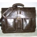Leather Laptop Bag Briefcase Shoulder Cross body Bag Satchel Ariel in Dark Brown fits a 17 and 15 inches laptop