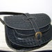 Leather messenger shoulder cross body bag Goldmann XL in black