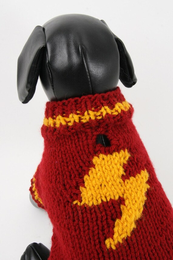 Harry Potter Inspired Gryffindor Dog Sweater Size Small