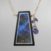 Framed Labradorite Pendant with Iolite on Gold Filled Chain