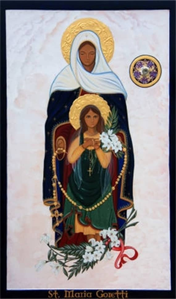 St. Maria Goretti Icon Ready to Frame Print Catholic Art